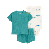 Ensemble 3 pièces requin pour bébé garçon