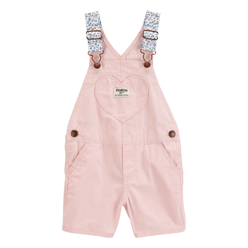 Salopette Courte à Cœur Bébé Fille OshKosh - Rose