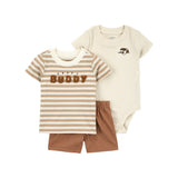 Ensemble 3 pièces rayé pour bébé garçon - Coton