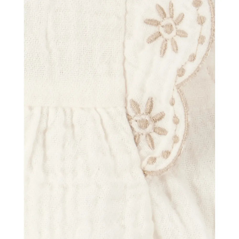 Ensemble débardeur et short en chambray bébé fille