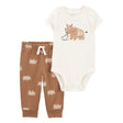 Ensemble body et pantalon animal bébé garçon