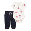 Ensemble body et pantalon pompier bébé garçon