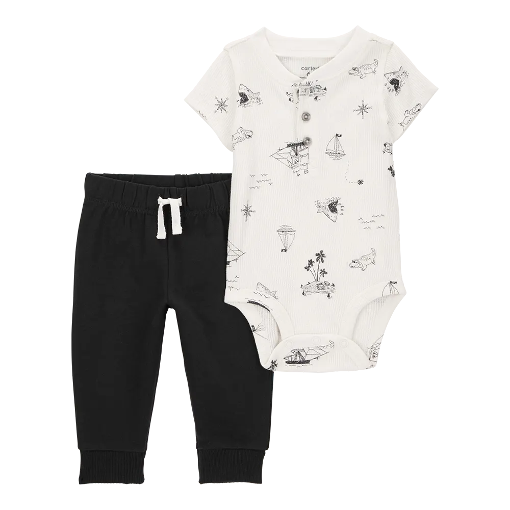 Ensemble body et pantalon pirate bébé garçon