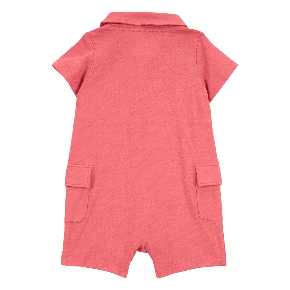 Barboteuse Polo en Coton Bébé Garçon Carter's - Rouge