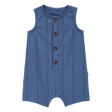 Barboteuse boutonnée en coton bébé garçon - Bleu