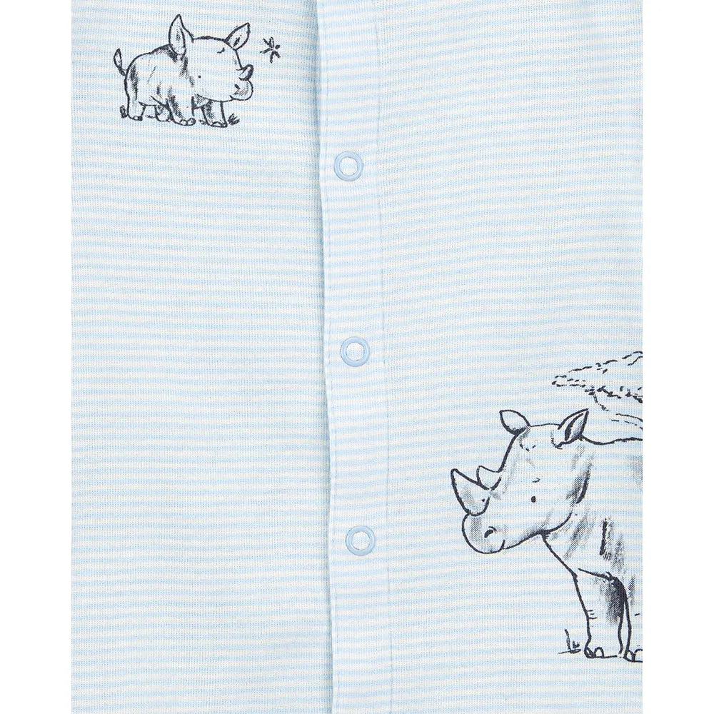 Carter's Baby Boy Striped Romper - Rhinoceros
