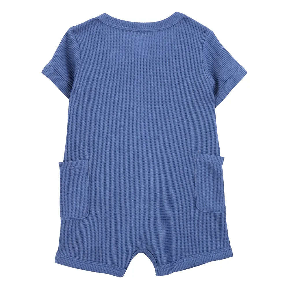 Barboteuse à Manches Courtes Bébé Garçon Carter's - Bleu Marine