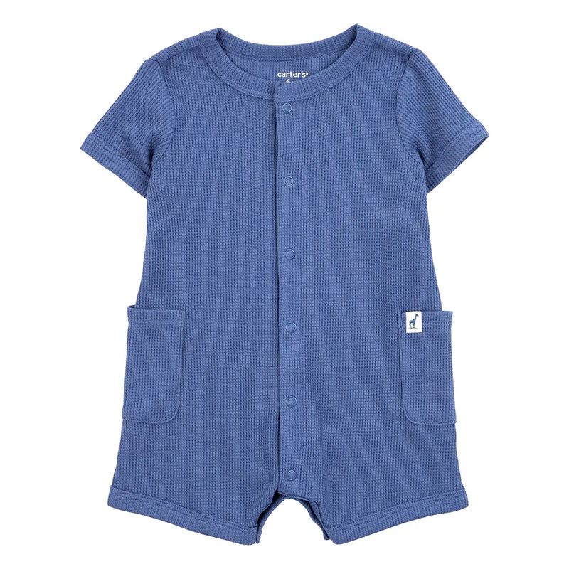 Barboteuse à Manches Courtes Bébé Garçon Carter's - Bleu Marine