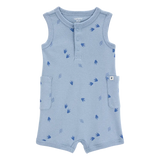 Barboteuse en coton dinosaure bébé garçon - Bleu