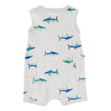 Barboteuse en coton mélangé poisson bébé garçon