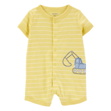 Barboteuse rayée chantier bébé garçon - Coton