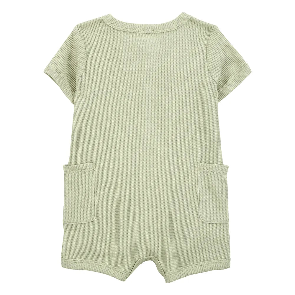 Barboteuse à Manches Courtes Bébé Garçon Carter's - Olive