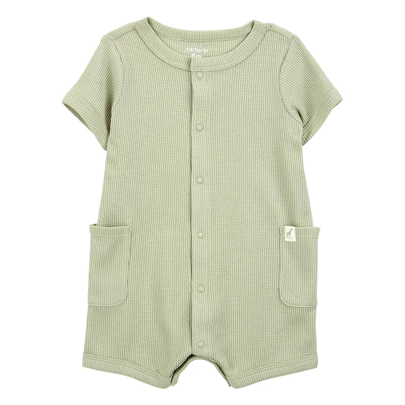 Barboteuse à Manches Courtes Bébé Garçon Carter's - Olive