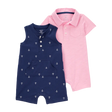 Lot de 2 barboteuses polo pour bébé garçon