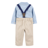 Ensemble 3 Pièces à Bretelles Bébé Garçon Carter's - Vichy