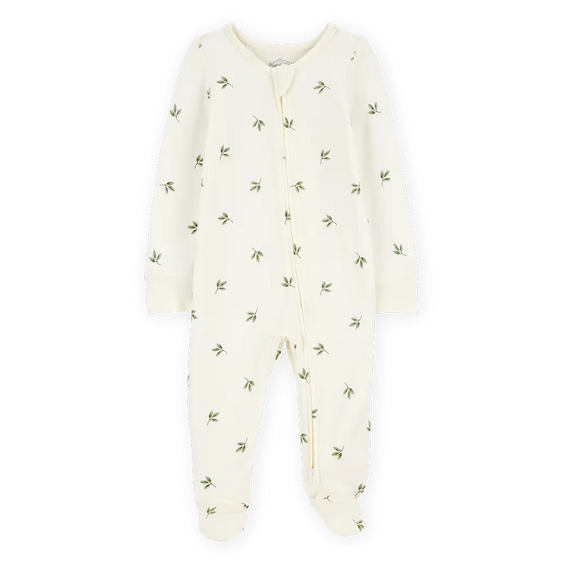 Grenouillère PurelySoft Zippé Bébé Carter's - Feuilles