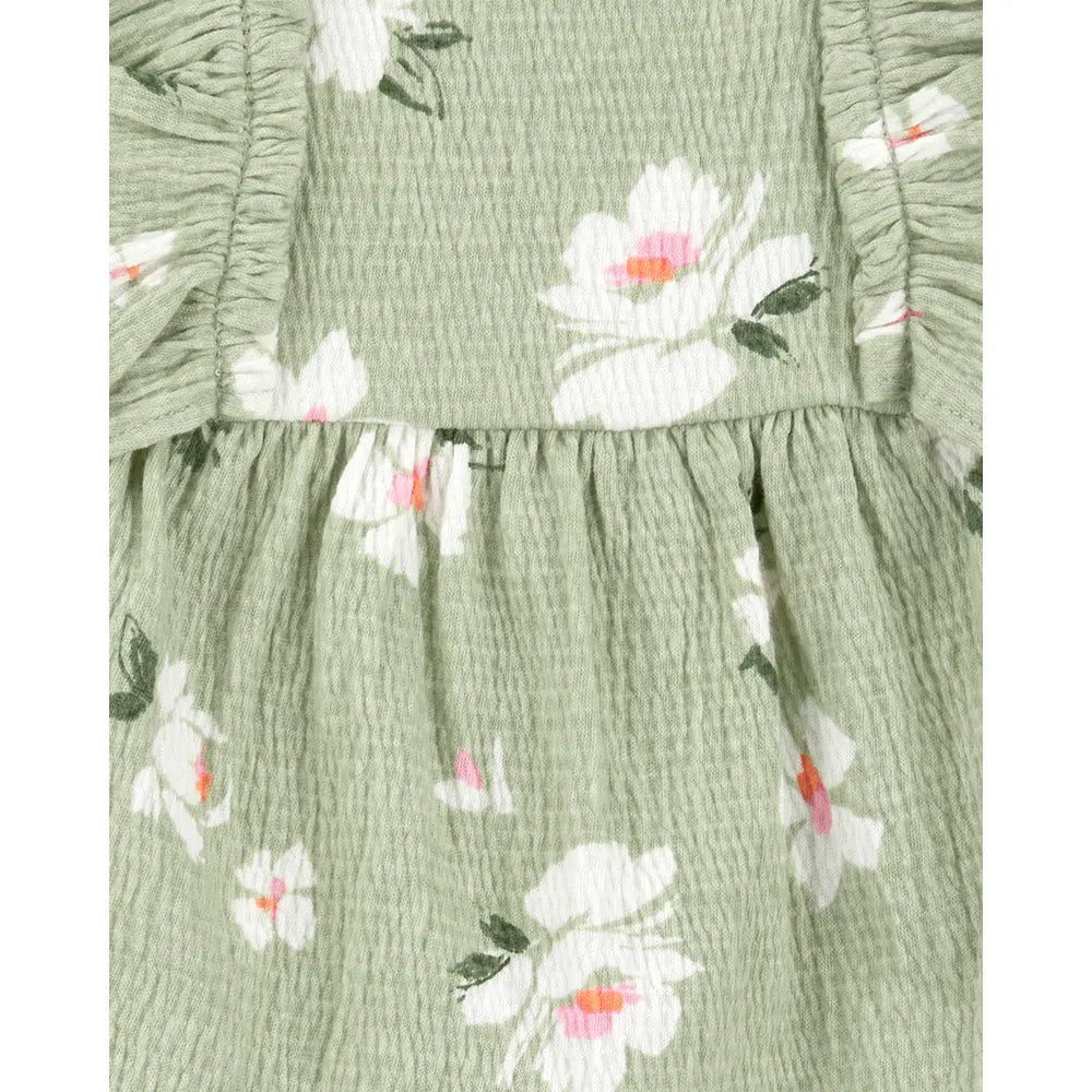 Ensemble 3 Pièces en Gaze Bébé Fille Carter's - Florale