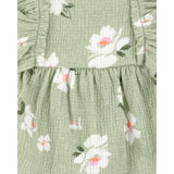 Ensemble 3 Pièces en Gaze Bébé Fille Carter's - Florale