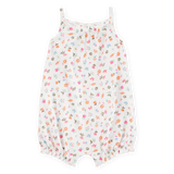 Barboteuse en coton floral pour bébé fille