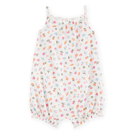 Barboteuse en coton floral pour bébé fille