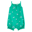 Barboteuse en coton floral pour bébé fille - Vert