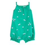 Barboteuse en coton floral pour bébé fille - Vert