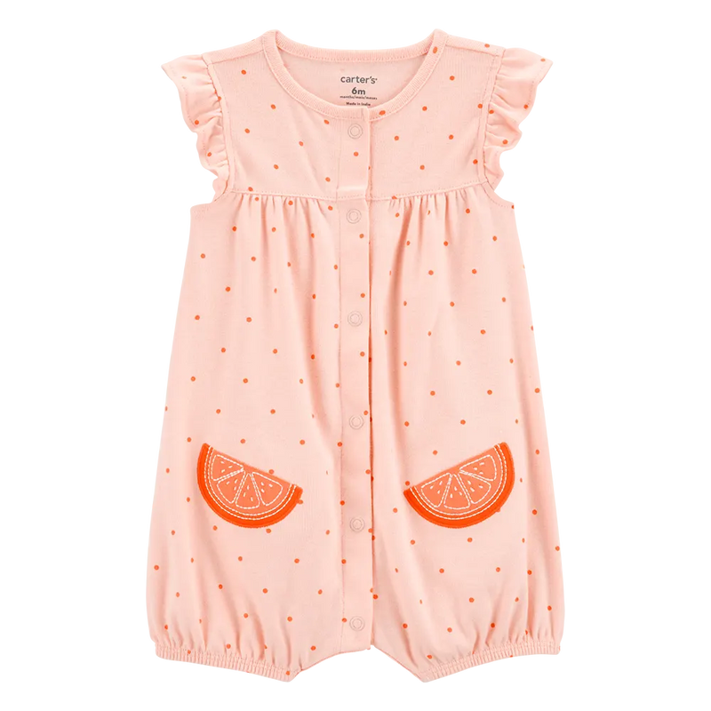 Barboteuse en Coton Bébé Fille Carter's - Orange