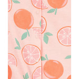 Barboteuse à Pression en Coton Bébé Fille Carter's - Orange