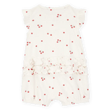 Barboteuse en coton imprimé tomate bébé fille