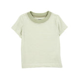 Ensemble t-shirt rayé et salopette courte bébé