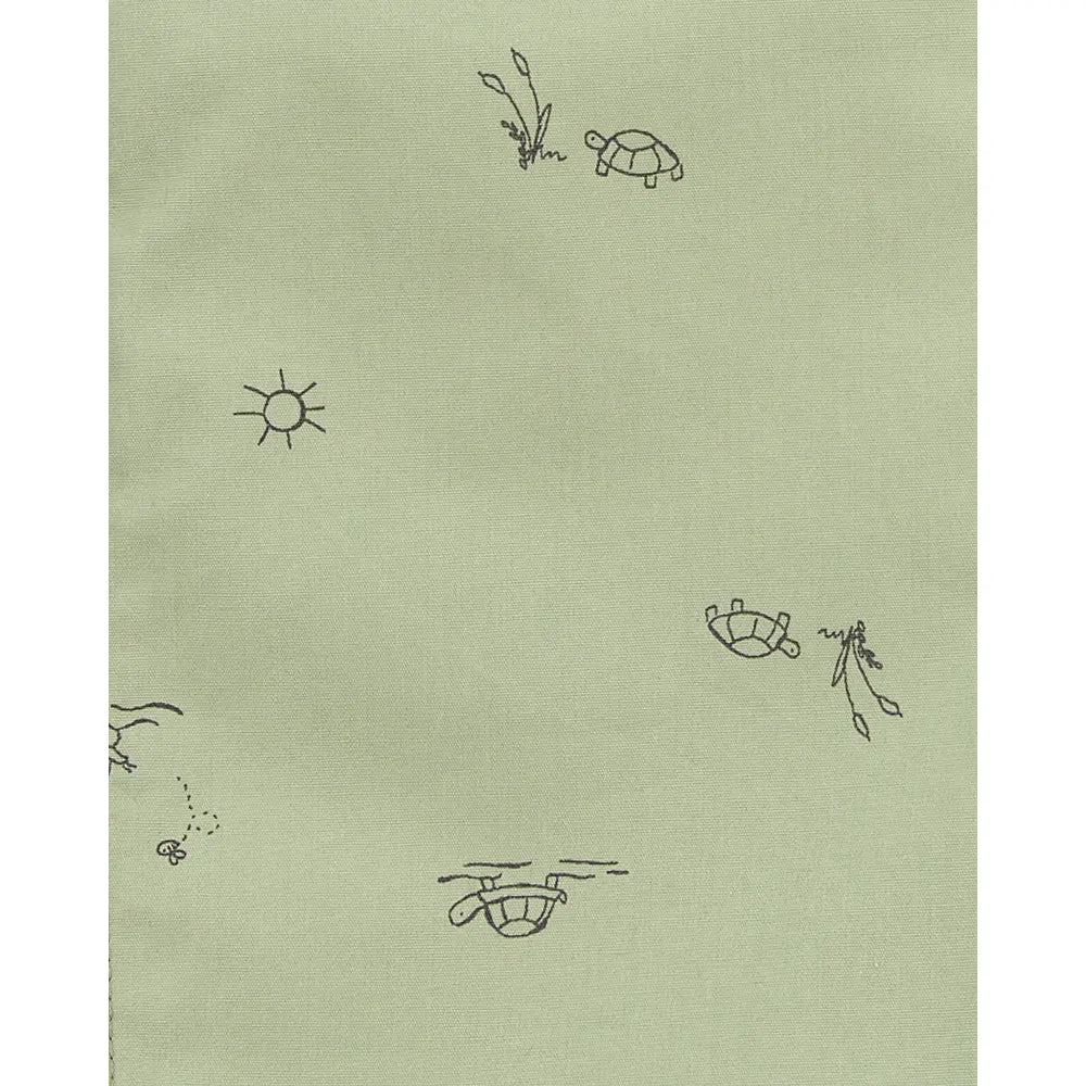 Ensemble t-shirt rayé et salopette courte bébé