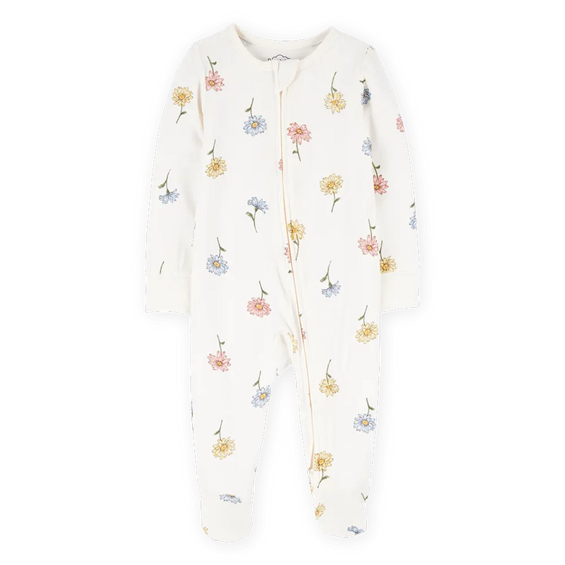 Pelele PurelySoft con cremallera y estampado floral para bebé niña
