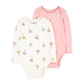 Lot de 2 bodys manches longues PurelySoft bébé fille
