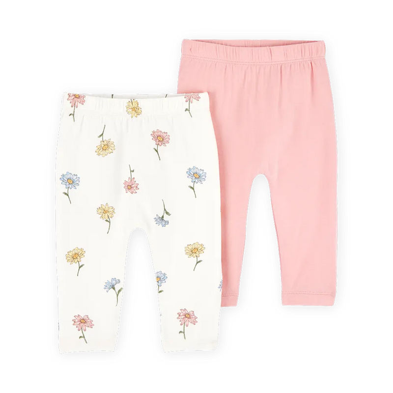 Lot de 2 Pantalons PurelySoft Bébé Fille Carter's - Rose & Ivoire