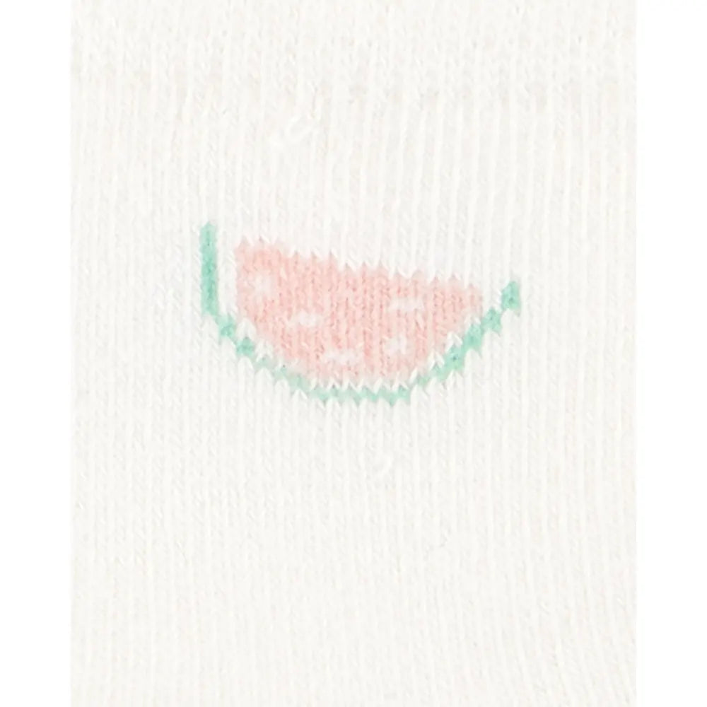 Lot de 6 paires de chaussons fruits bébé fille