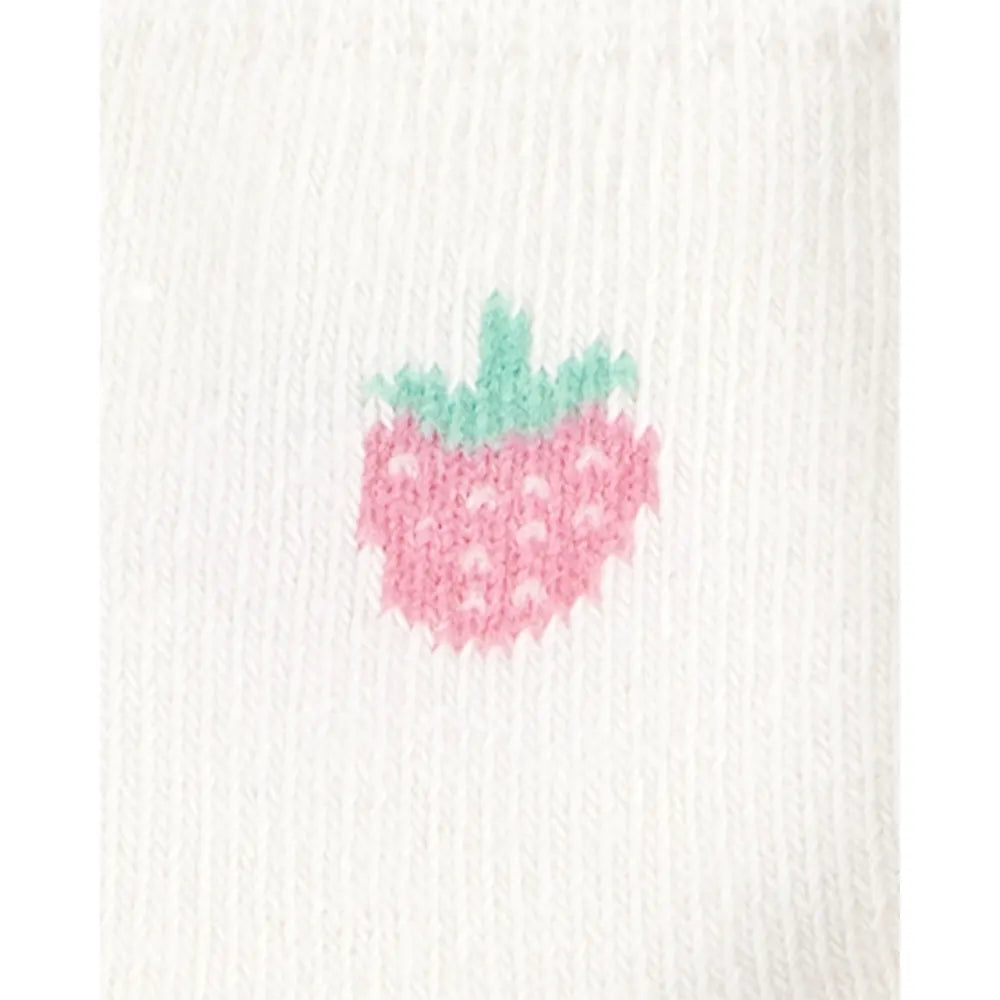 Lot de 6 paires de chaussons fruits bébé fille