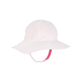 Chapeau de bain réversible bébé fille - Rose/Blanc