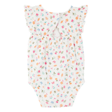 Ensemble body fleuri et cache-couche bébé fille