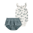 Ensemble body fleuri et short bébé fille