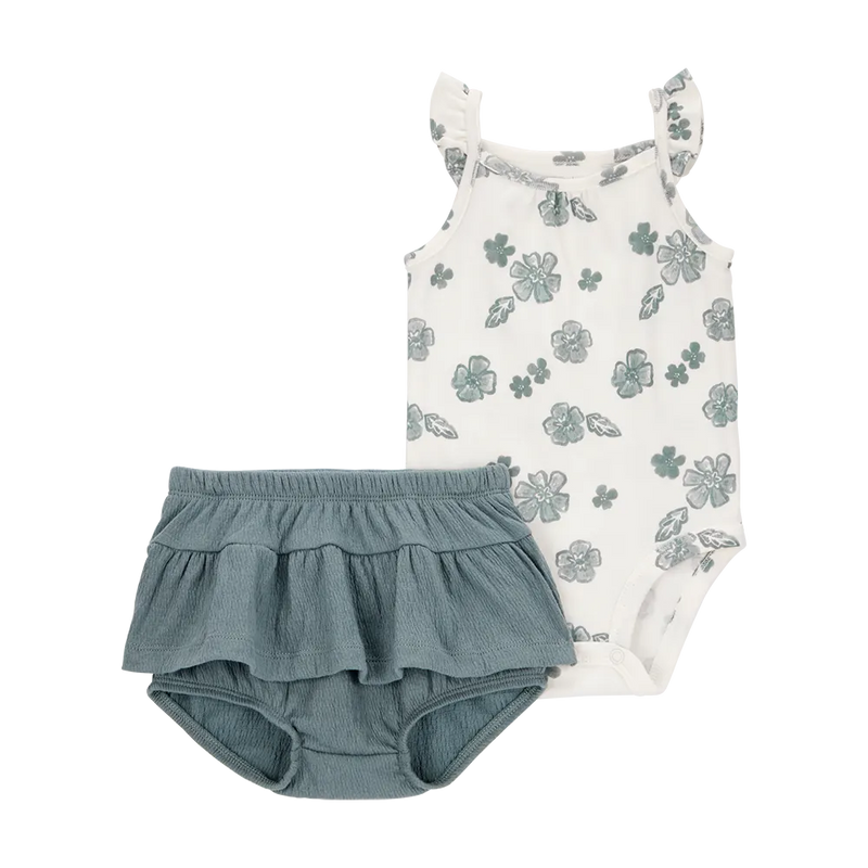 Body Fleuri & Short Bébé Fille Carter's
