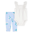 Ensemble body et legging fleuri bébé fille