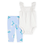Ensemble body et legging fleuri bébé fille