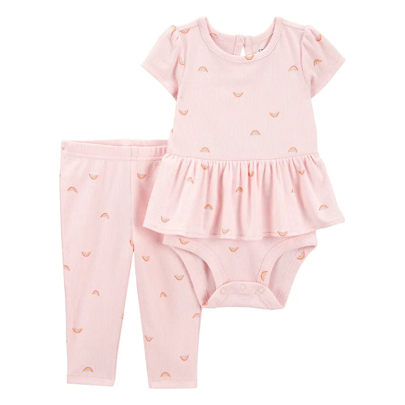 Body Péplum & Pantalon Bébé Fille Carter's - Arc-en-Ciel