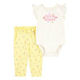 Ensemble body et pantalon "Petite Sœur" bébé fille