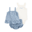 Ensemble 3 pièces à imprimé coquillage bébé fille