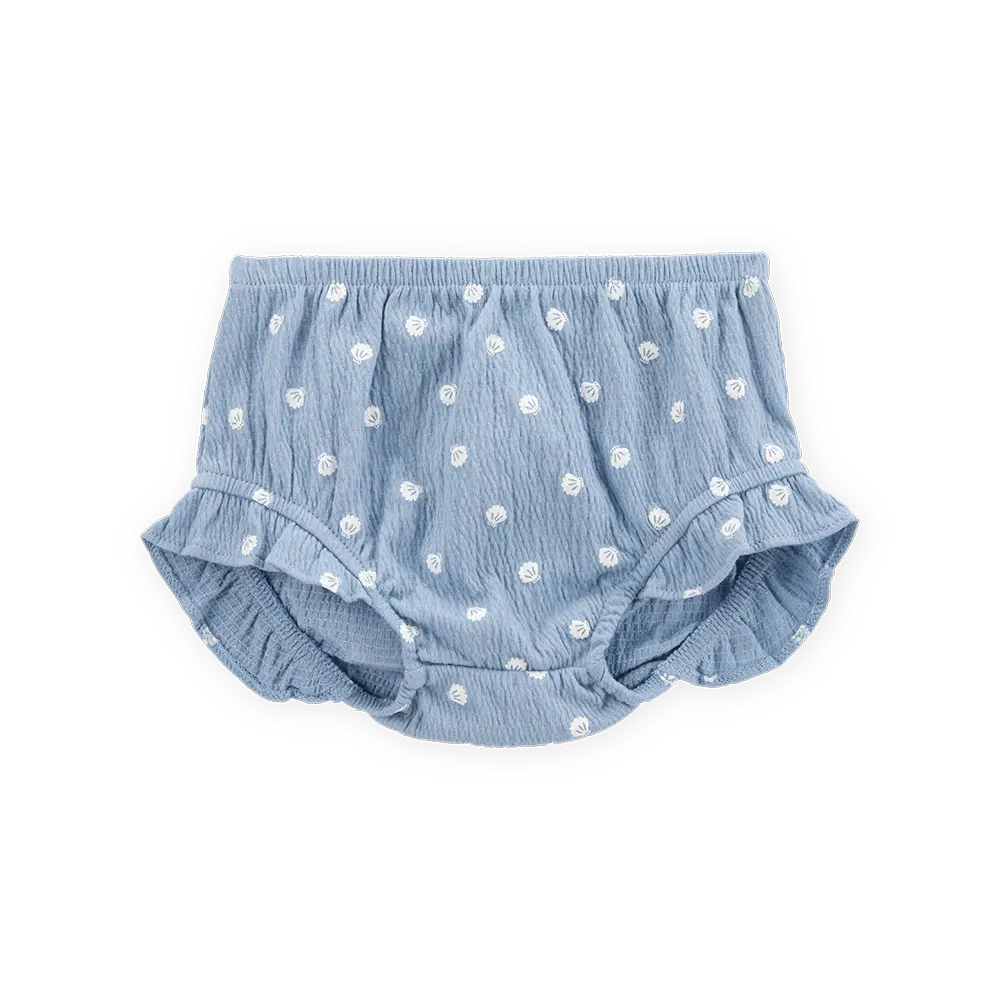 Ensemble 3 pièces à imprimé coquillage bébé fille