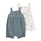 Lot 2 pièces robe et barboteuse bébé fille