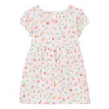 Ensemble robe florale et barboteuse bébé fille