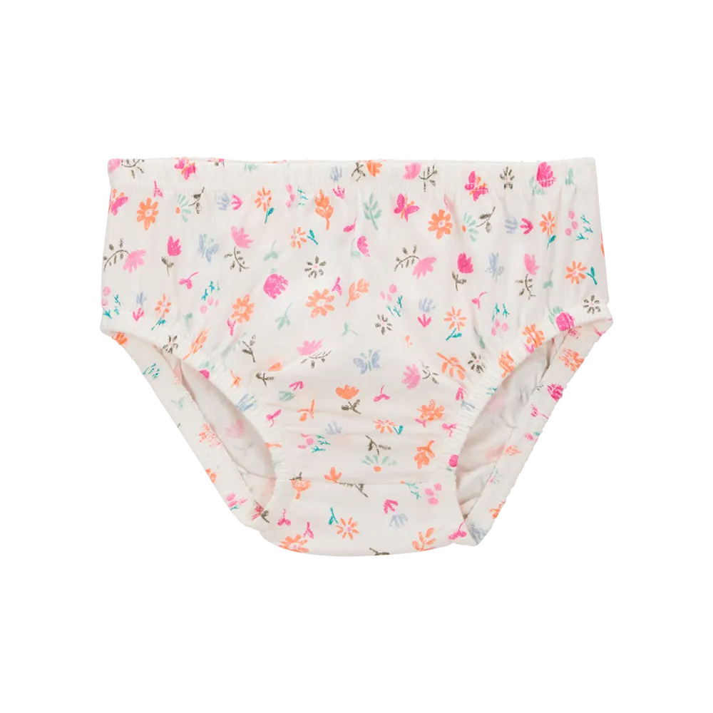 Ensemble robe florale et barboteuse bébé fille