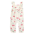 Combinaison à volants et imprimé cerise bébé fille